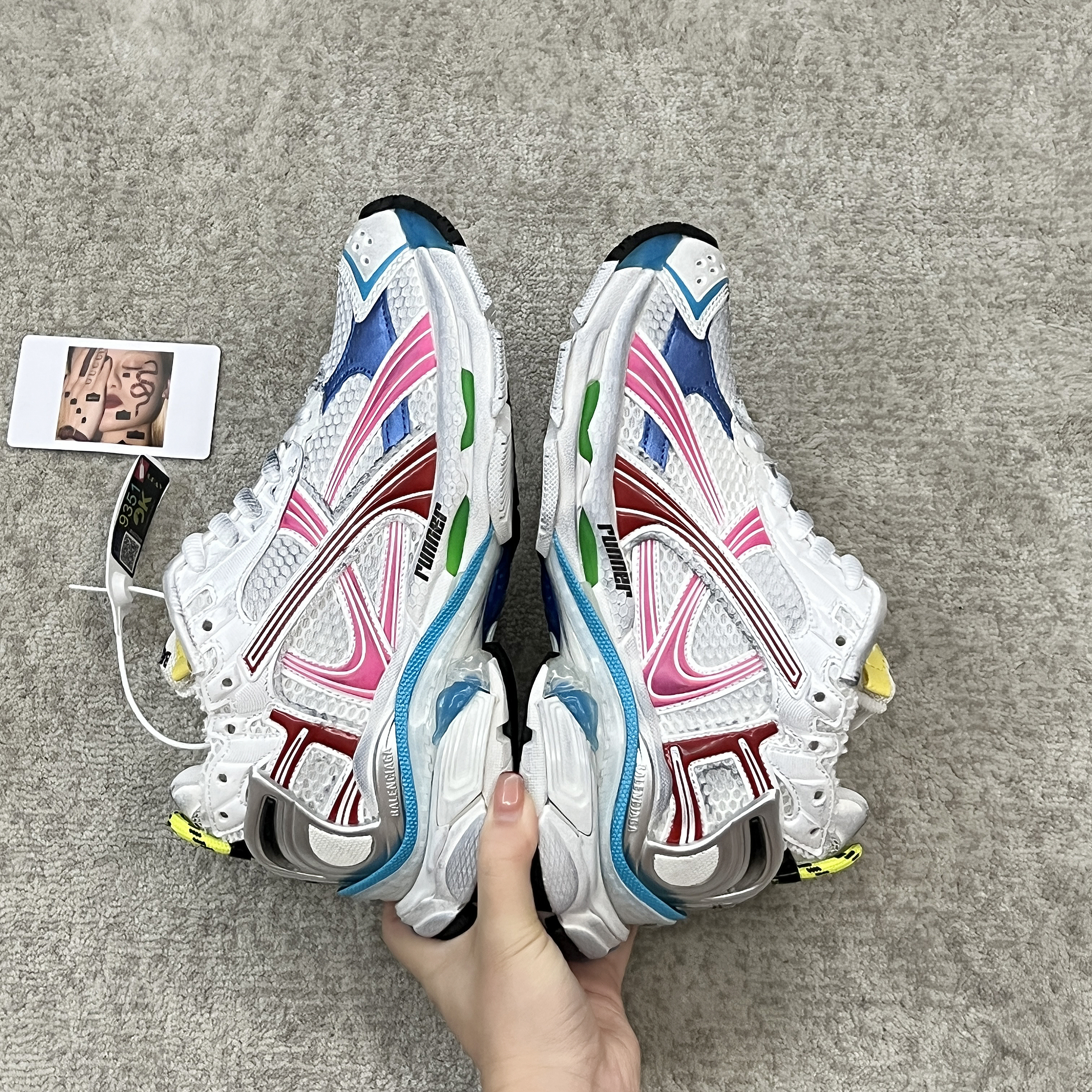 Balenciaga Runner Mesh Sneakers White Multi