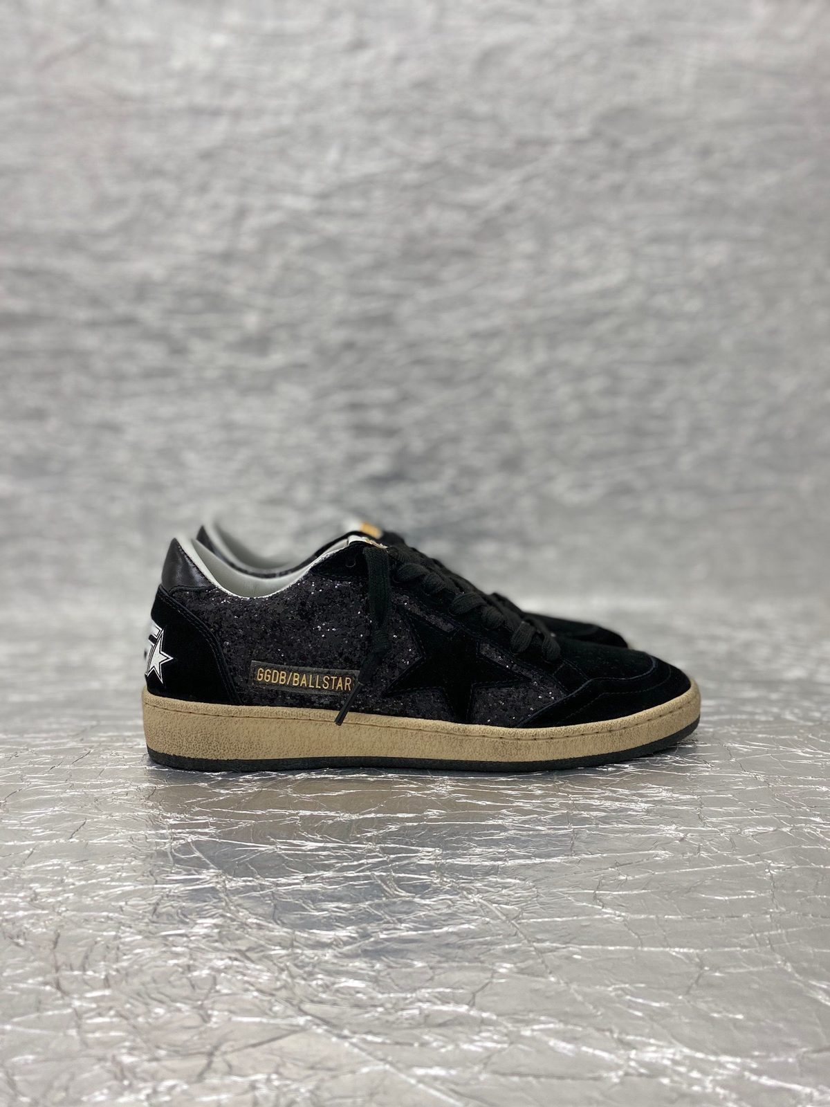 Golden Goose Ball Star Black Glitter
