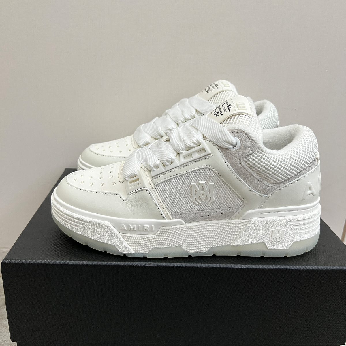 Amiri Leather Mesh Low-Top Sneakers