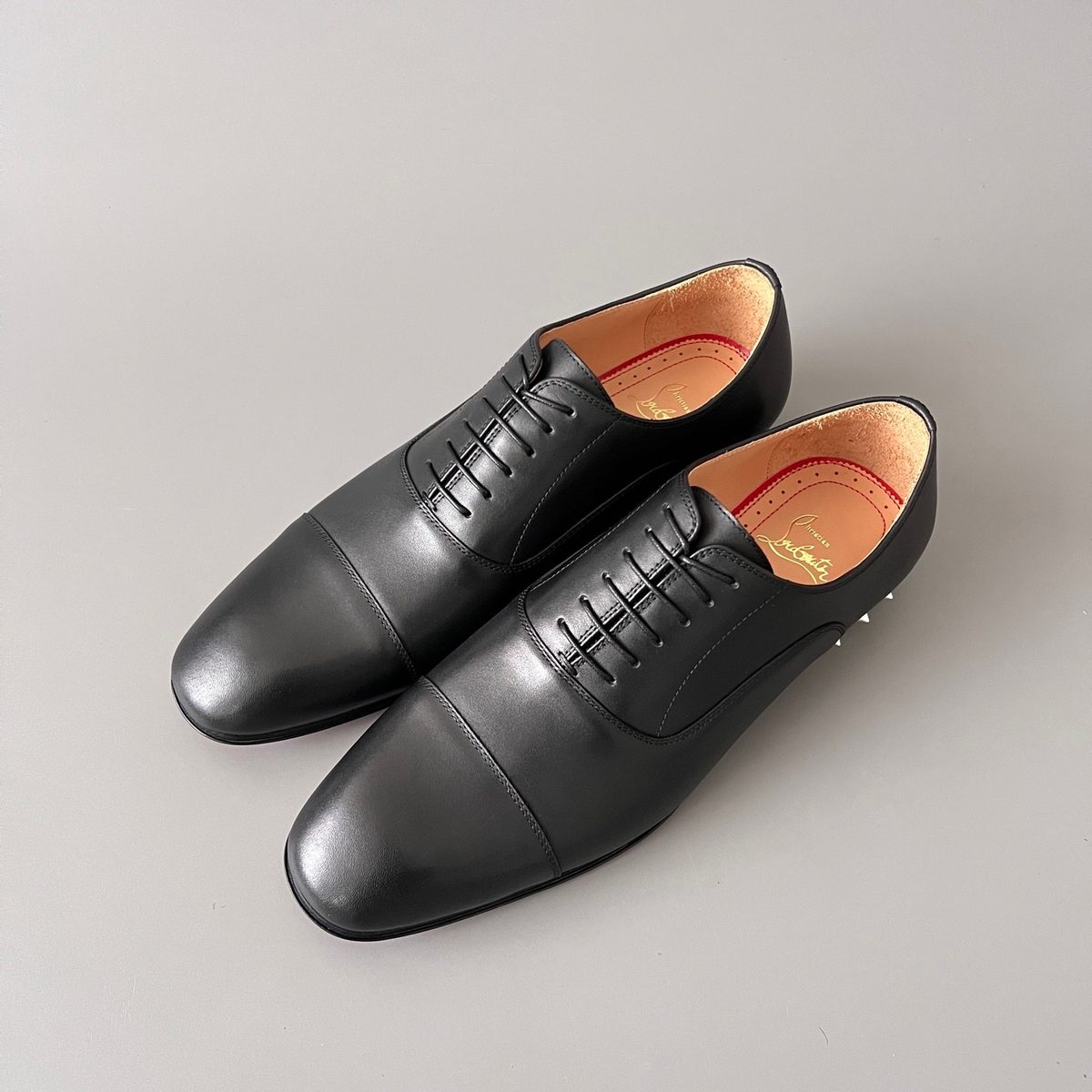 Berluti Oxford Leather Dress Shoes Black