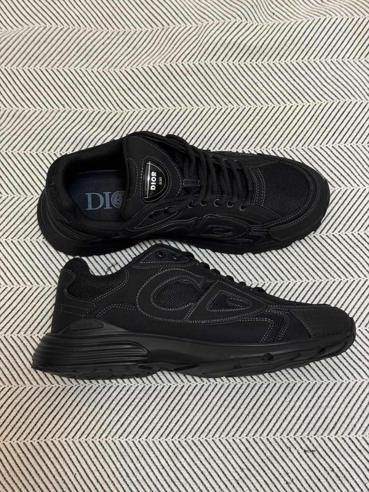Dior B30 Black Mesh Sneakers