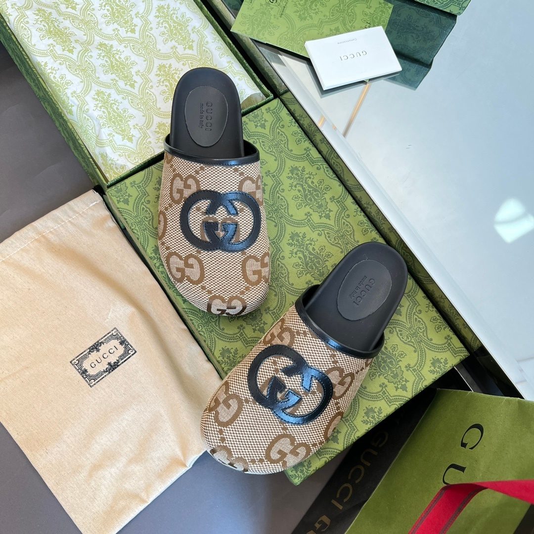 Gucci GG Monogram Canvas Slide Slipper