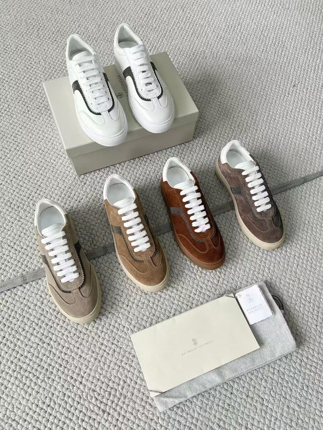 Brunello Cucinelli Leather Low-Top Sneakers