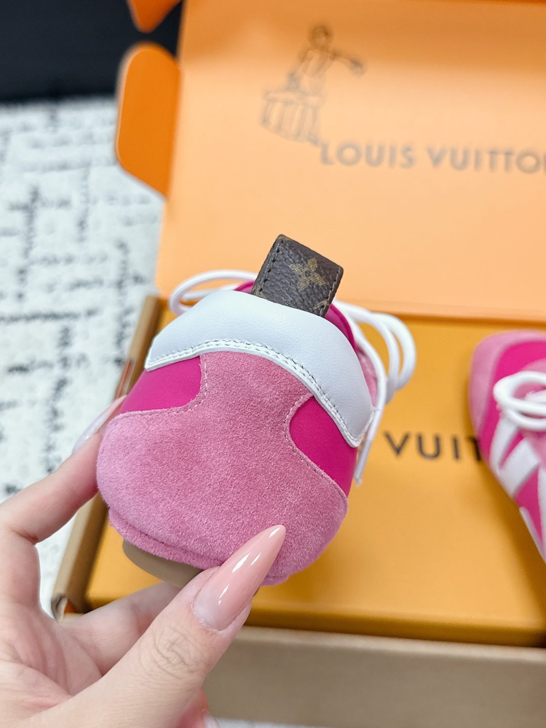 Louis Vuitton LV Trainer Pink White