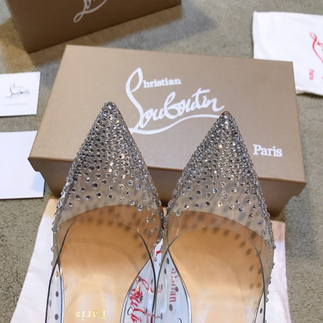 Christian Louboutin Strass Pointed Toe Pump