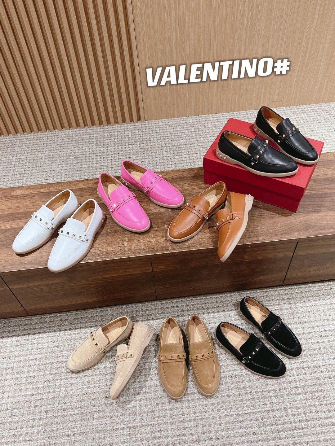 Valentino Rockstud Leather Loafers