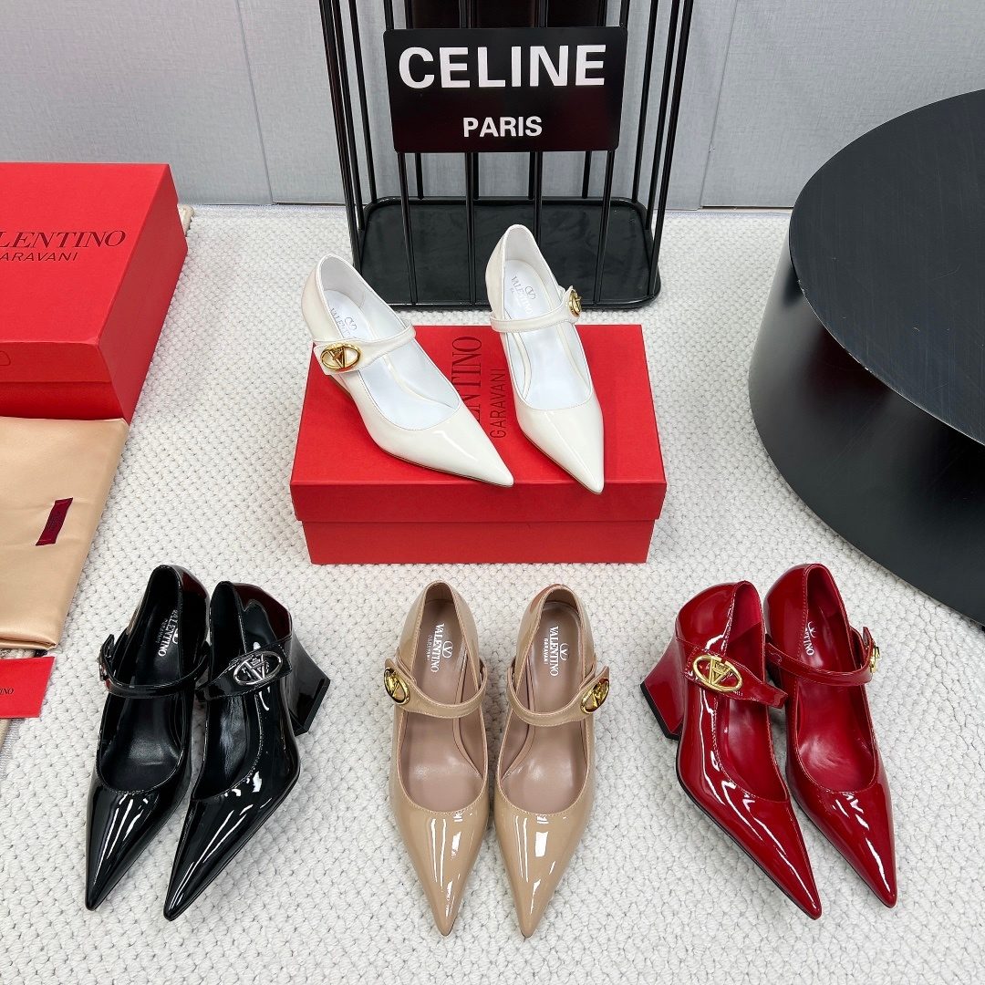 Celine Paris Patent Leather Mary Jane Heels
