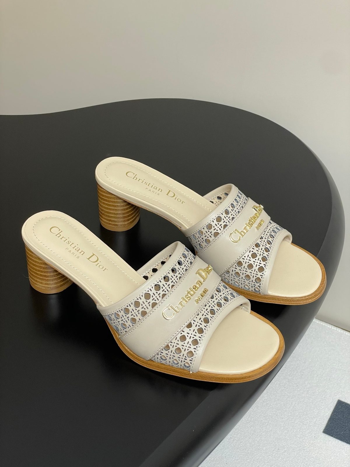Christian Dior Lace Slide Sandal