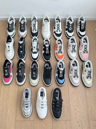 Chanel CC Logo Leather Sneakers