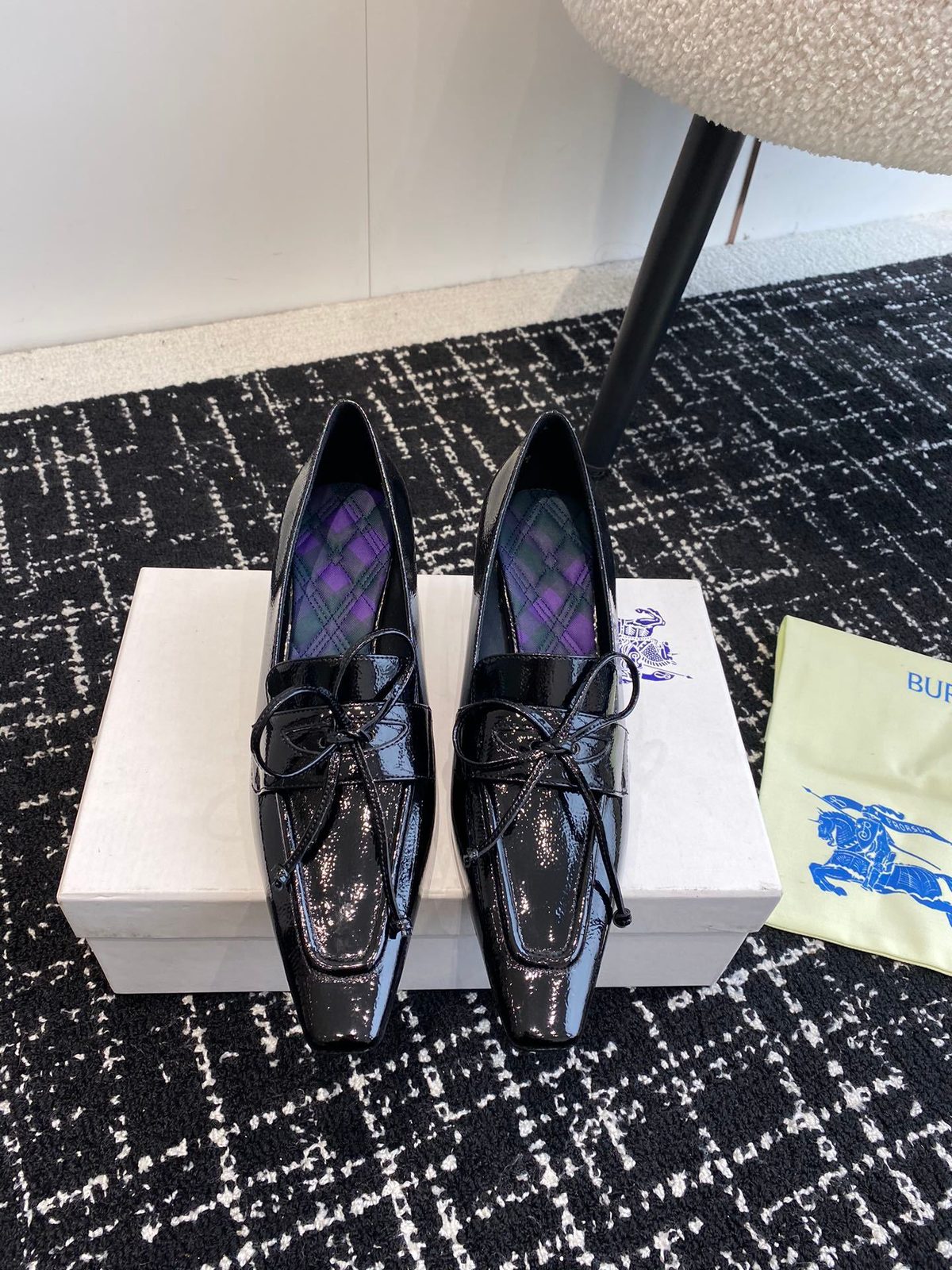 Burberry Patent Leather Loafer Heels