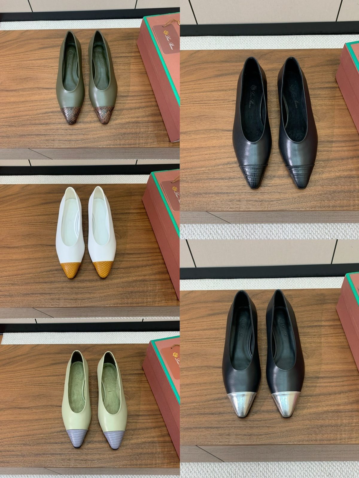 Luxury Pointed-Toe Ballet Flat Pumps Collection