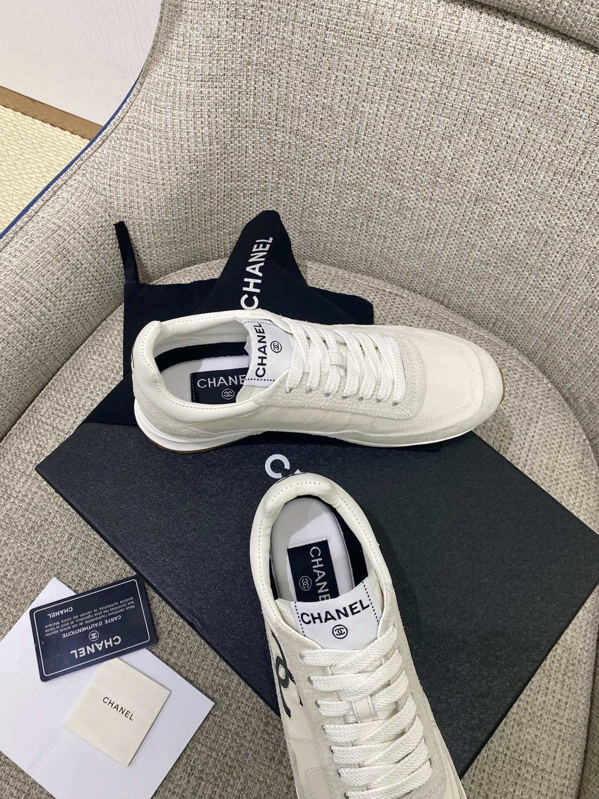 Chanel CC Low Top Sneaker White
