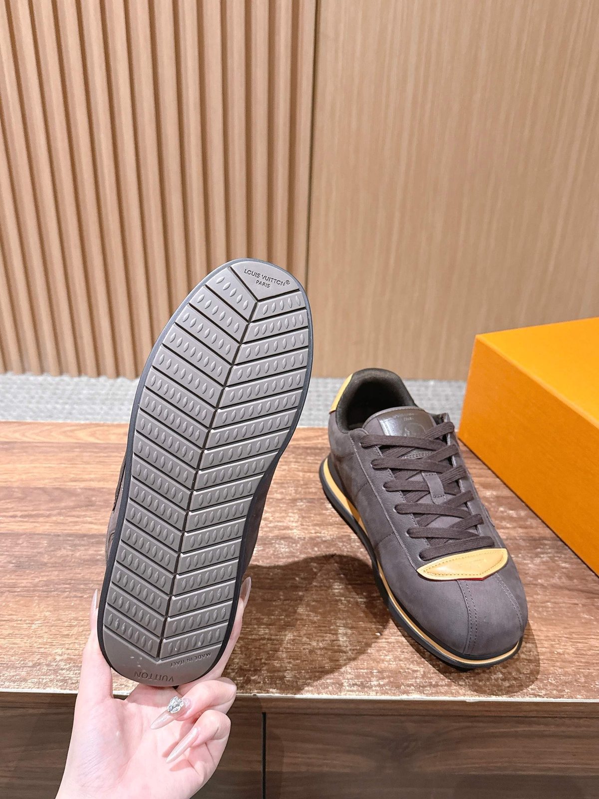 Louis Vuitton Nubuck Leather Low-Top Sneakers
