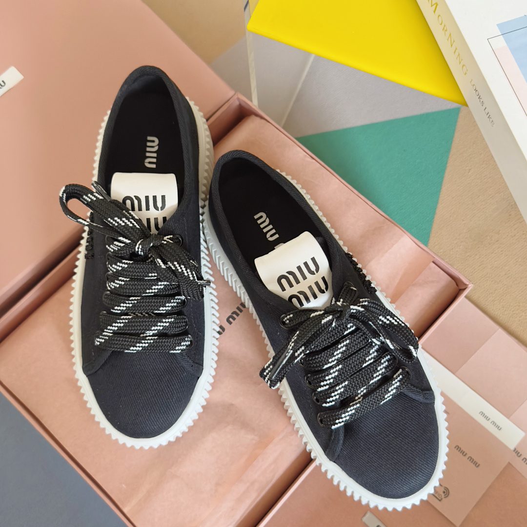 Miu Miu Platform Sneakers Black