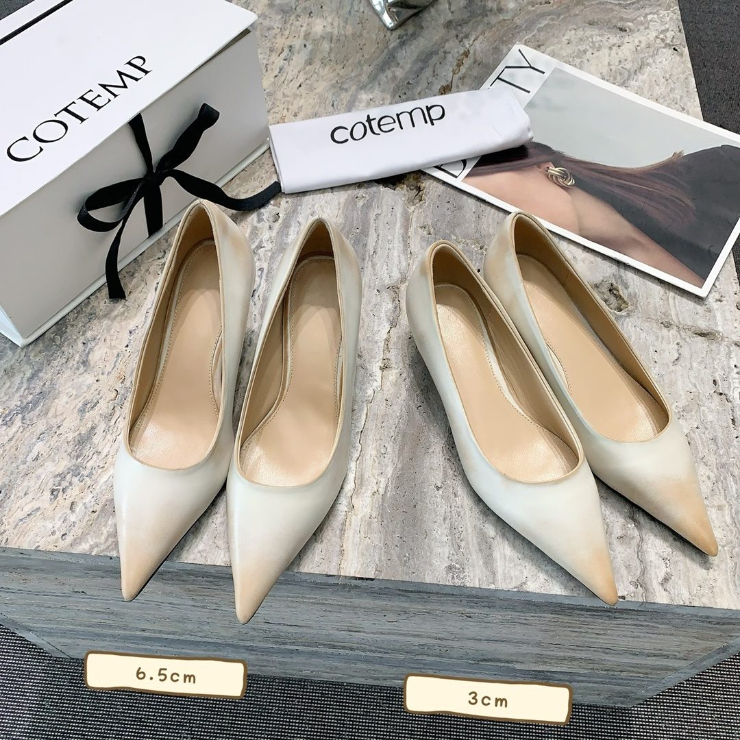 Cotemp Cream Pointed Toe Pump Heels