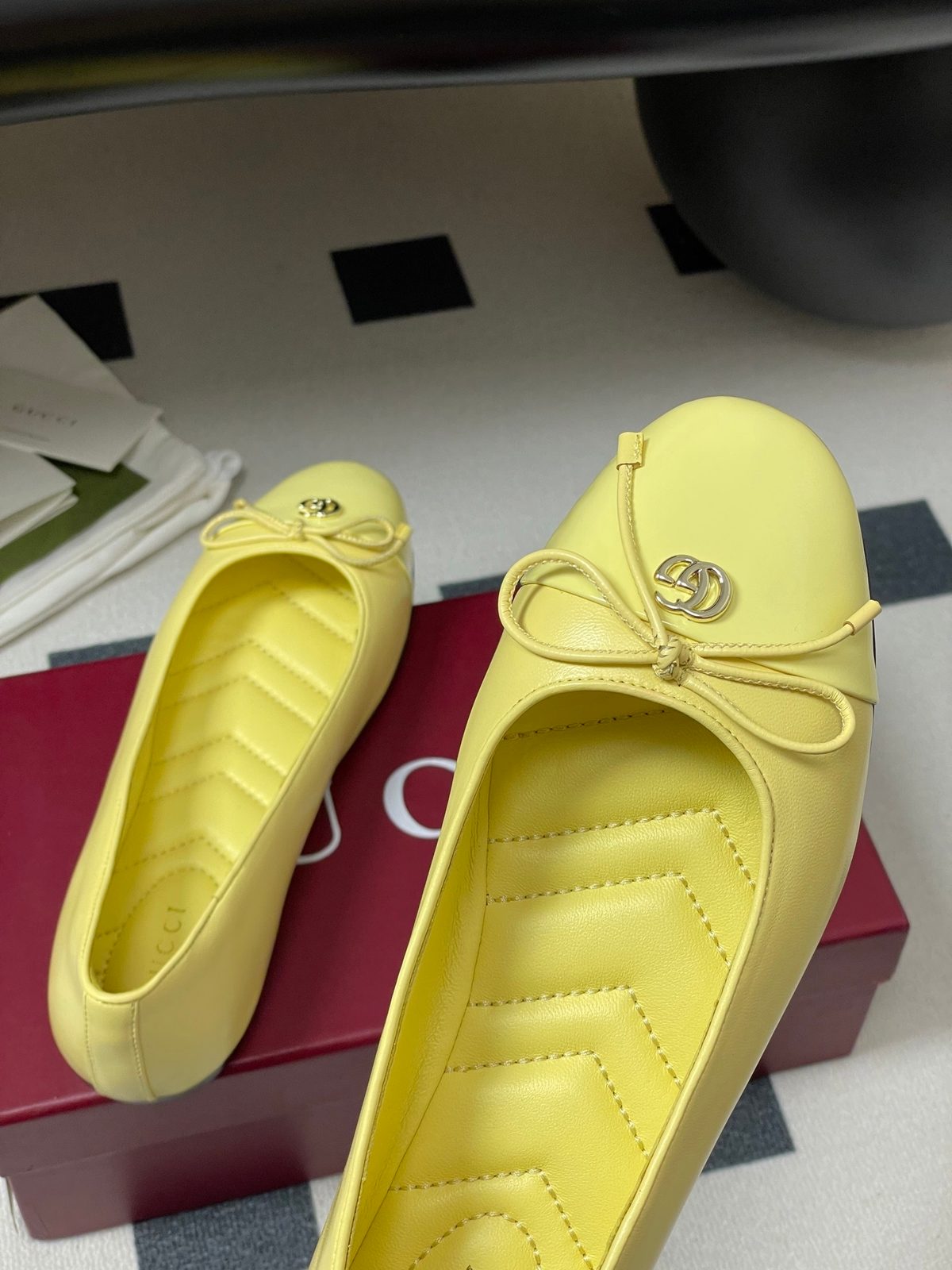 Gucci Quilted Leather Ballet Flat