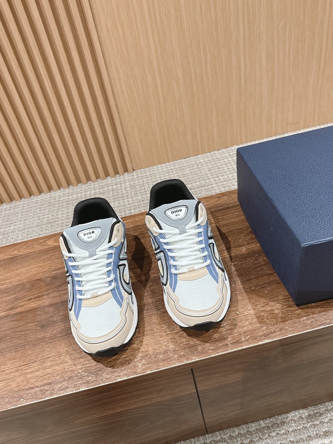 Dior B30 Chunky Sneakers White Blue
