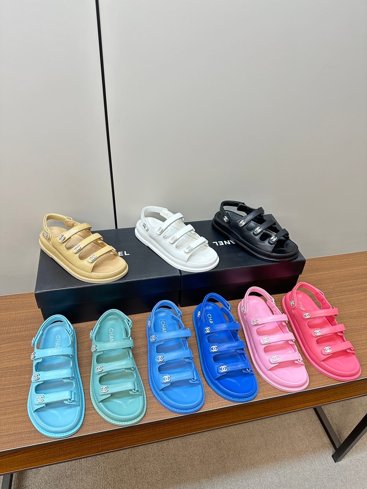 Chanel Velcro Strap Sandal Shoes