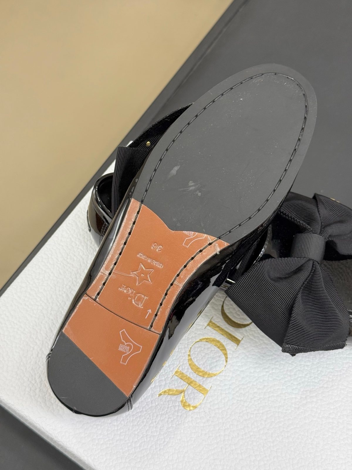 Dior Bow Velvet Loafers Black