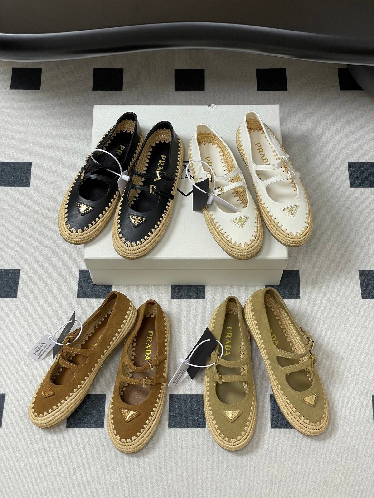Prada Leather Espadrille Loafers