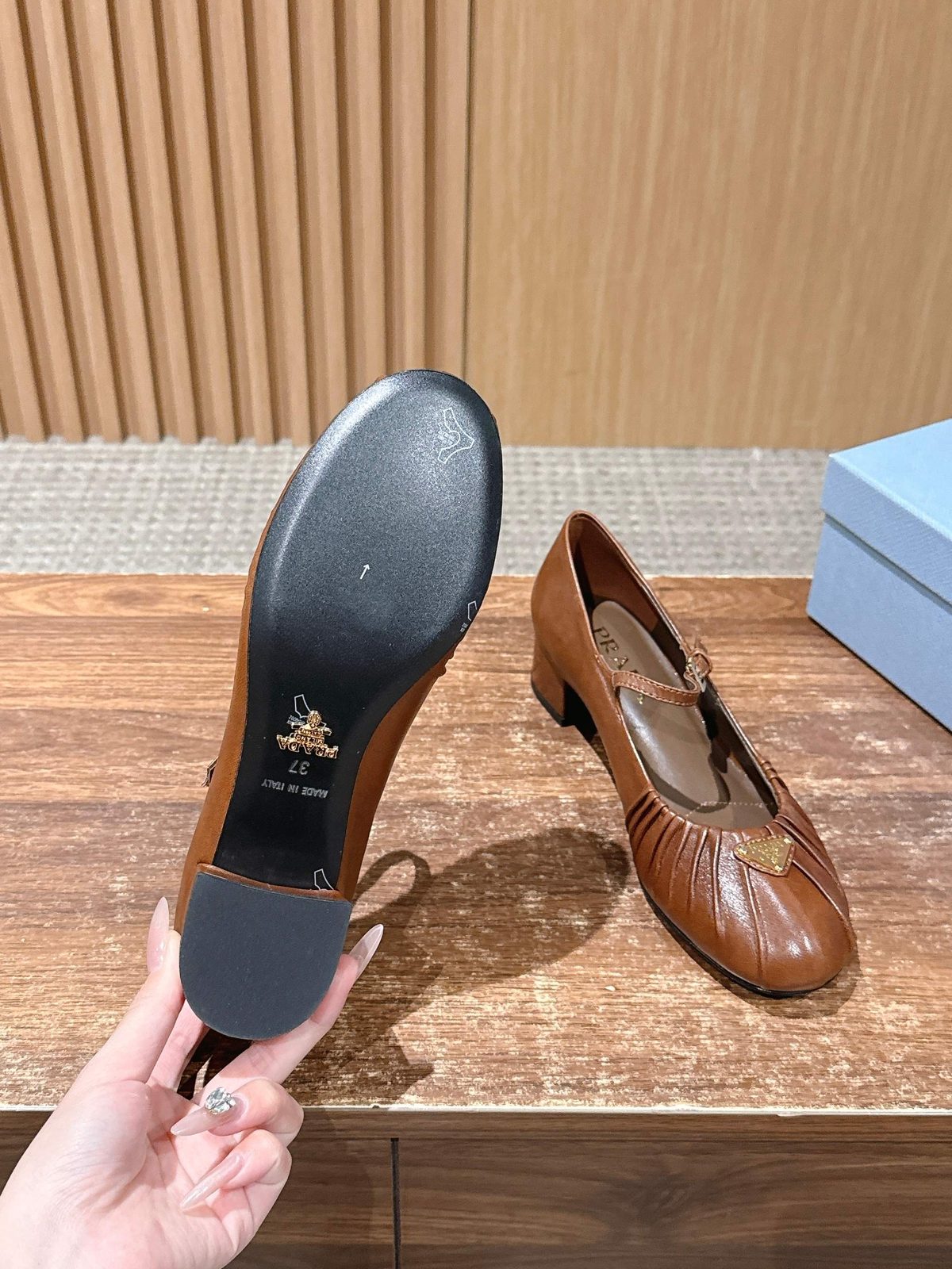 Burberry Mary Jane Block Heel Loafer