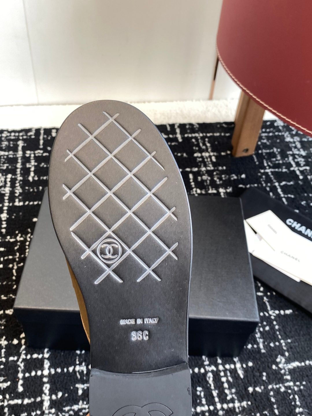 Chanel Quilted Leather Mules with Chain Detail