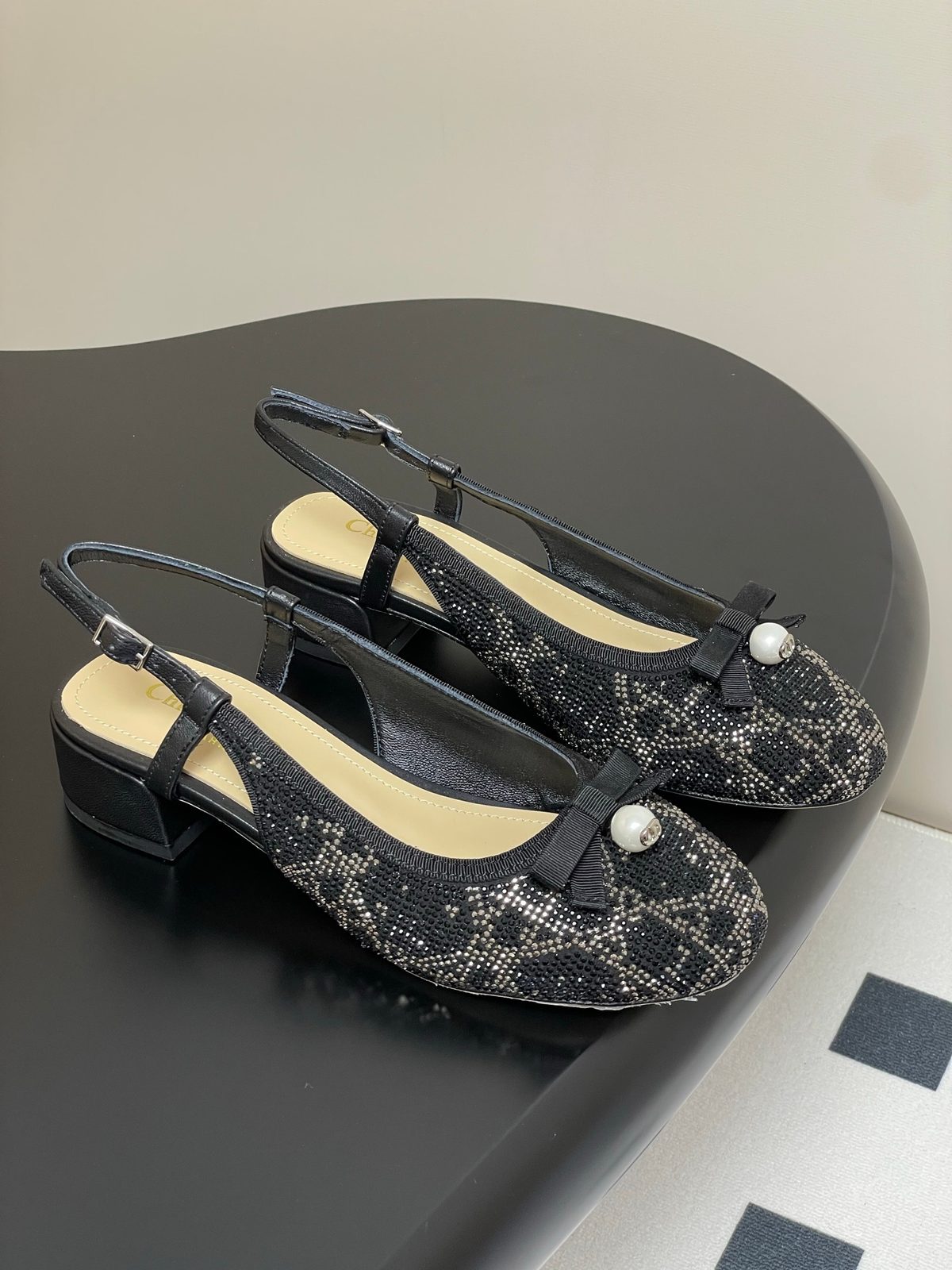 Christian Dior Crystal Embellished Slingback Heels