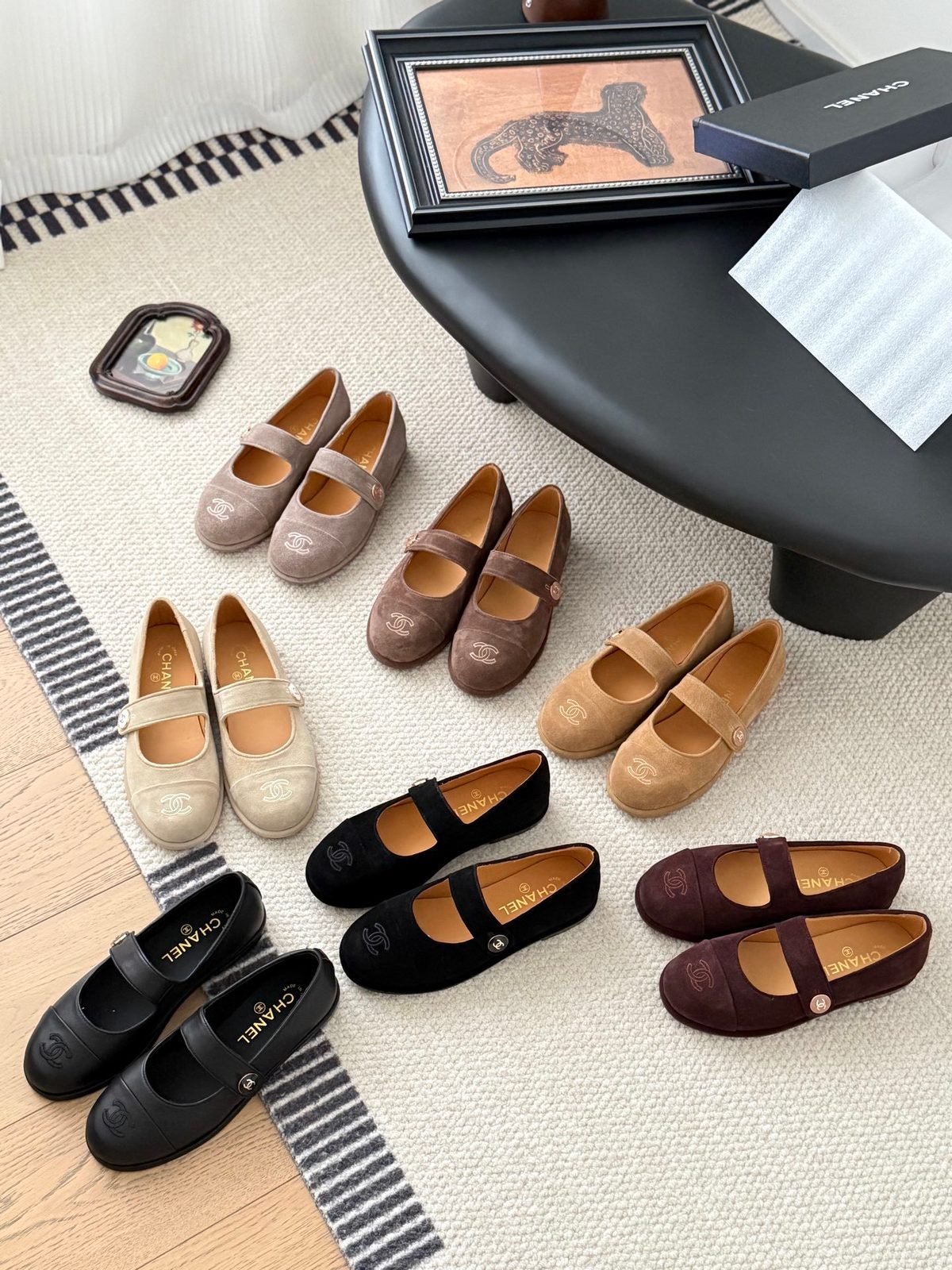 Chanel Mary Jane Ballet Flats Black