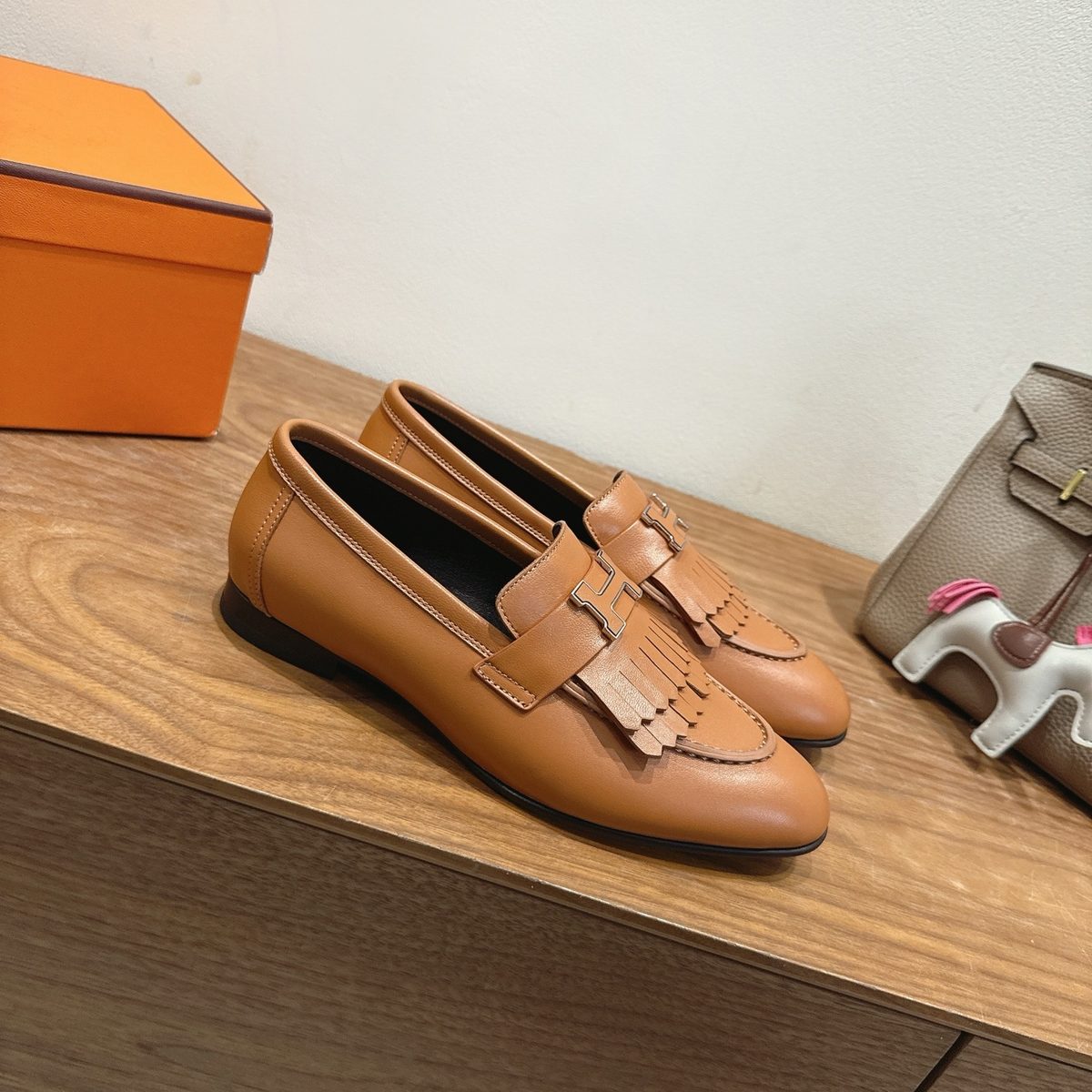 Hermès Leather Loafer Moccasin Shoes