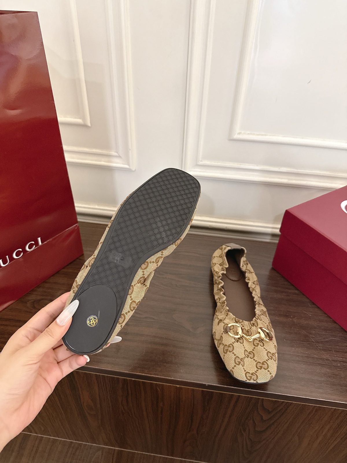 Gucci GG Canvas Ballet Flats