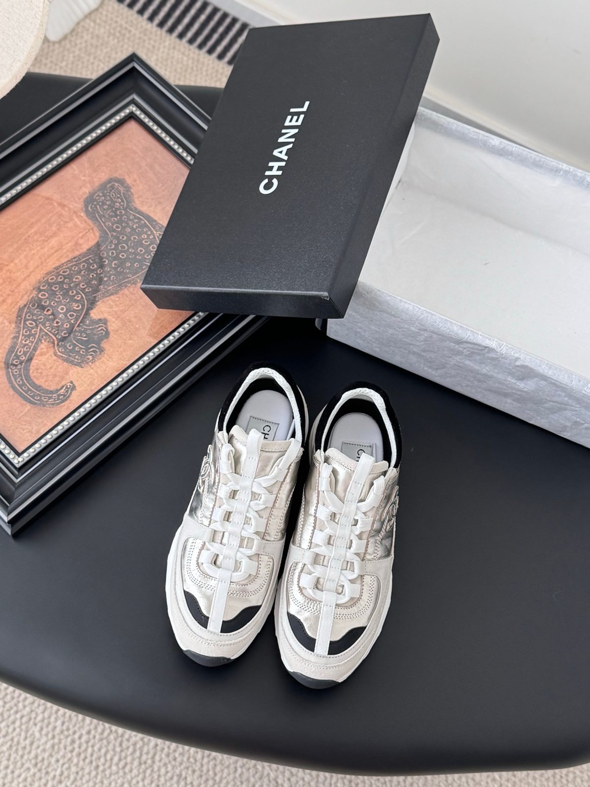 Chanel CC Logo Chunky Sneaker White