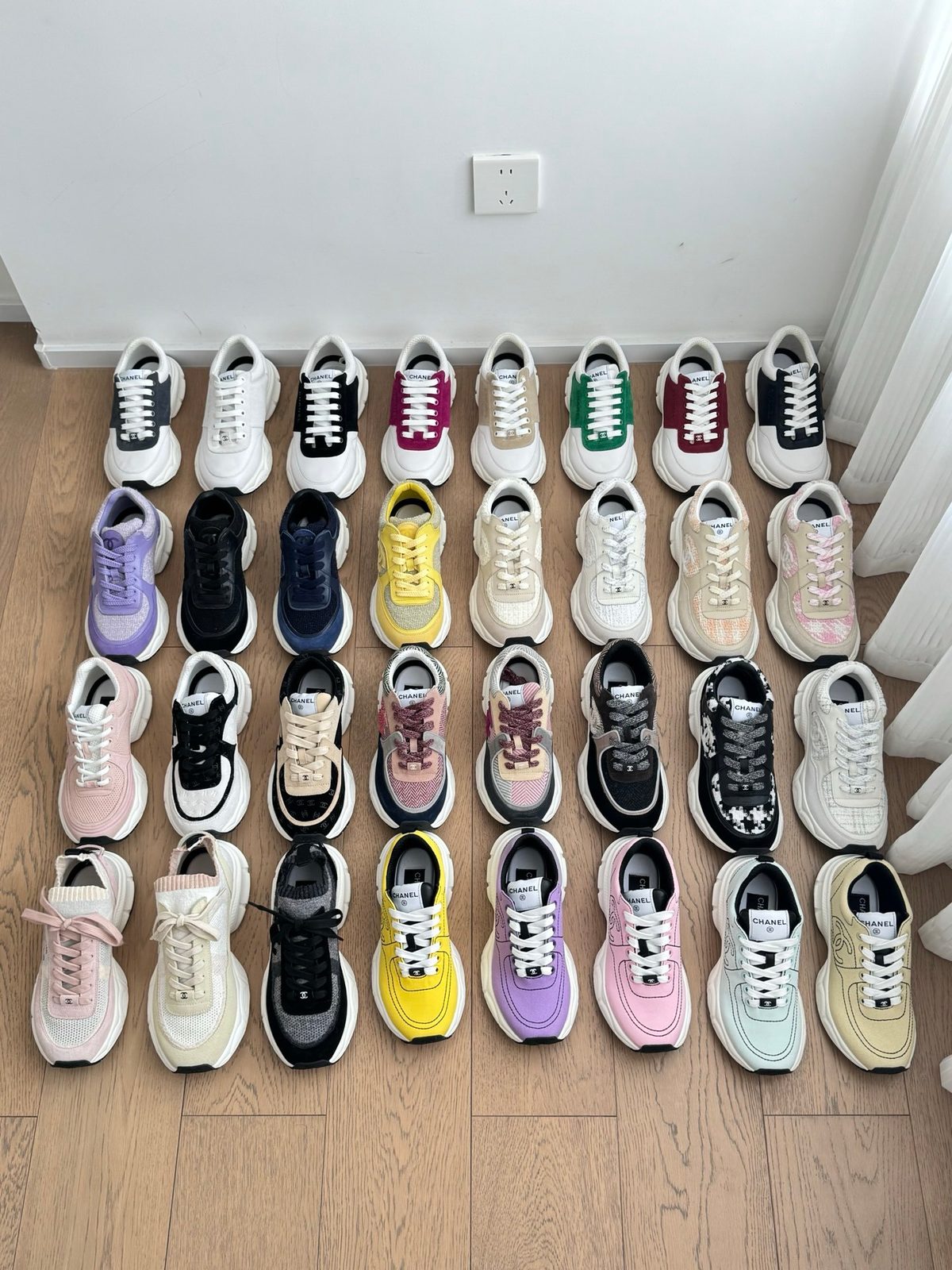 Chanel CC Logo Chunky Sneakers Pink