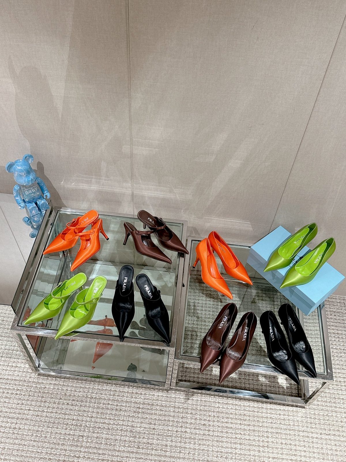 Prada Pointed Toe Satin Pump Heel