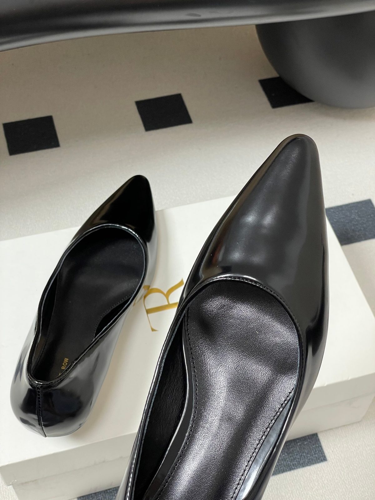 The Row Leather Pointed Toe Flat