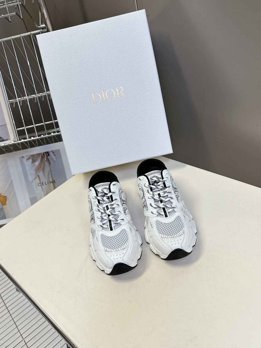 Dior B30 White Leather Sneakers