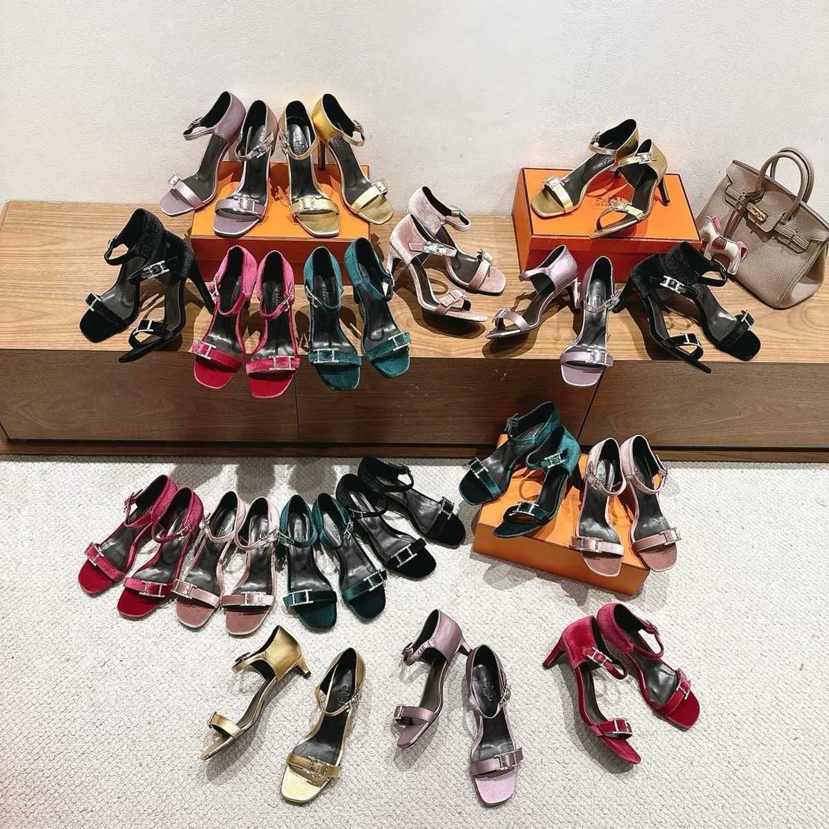 Hermès Buckle Ankle Strap Heeled Sandals