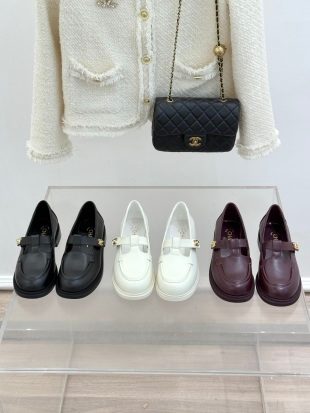Chanel CC Quilted Loafers Black