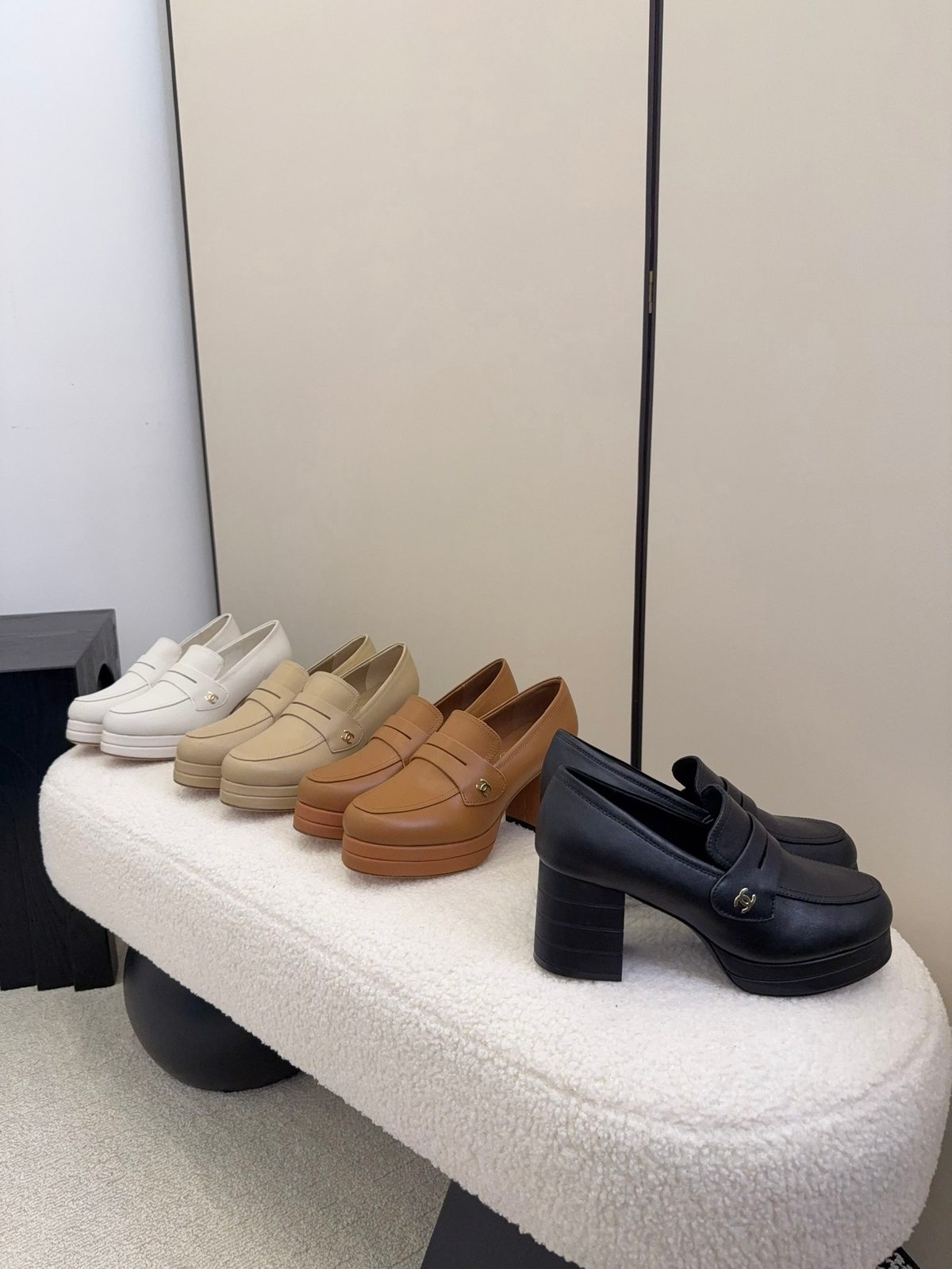 Chanel Platform Loafer Heels Collection
