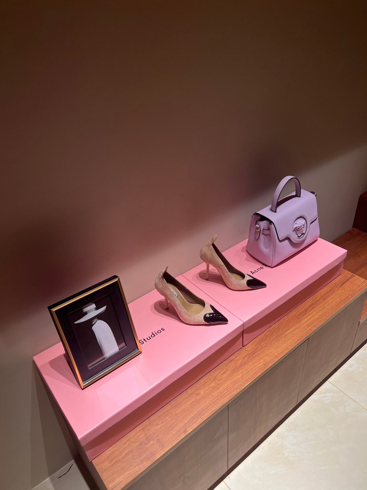 Acne Studios Leather Handbag with Medusa Logo