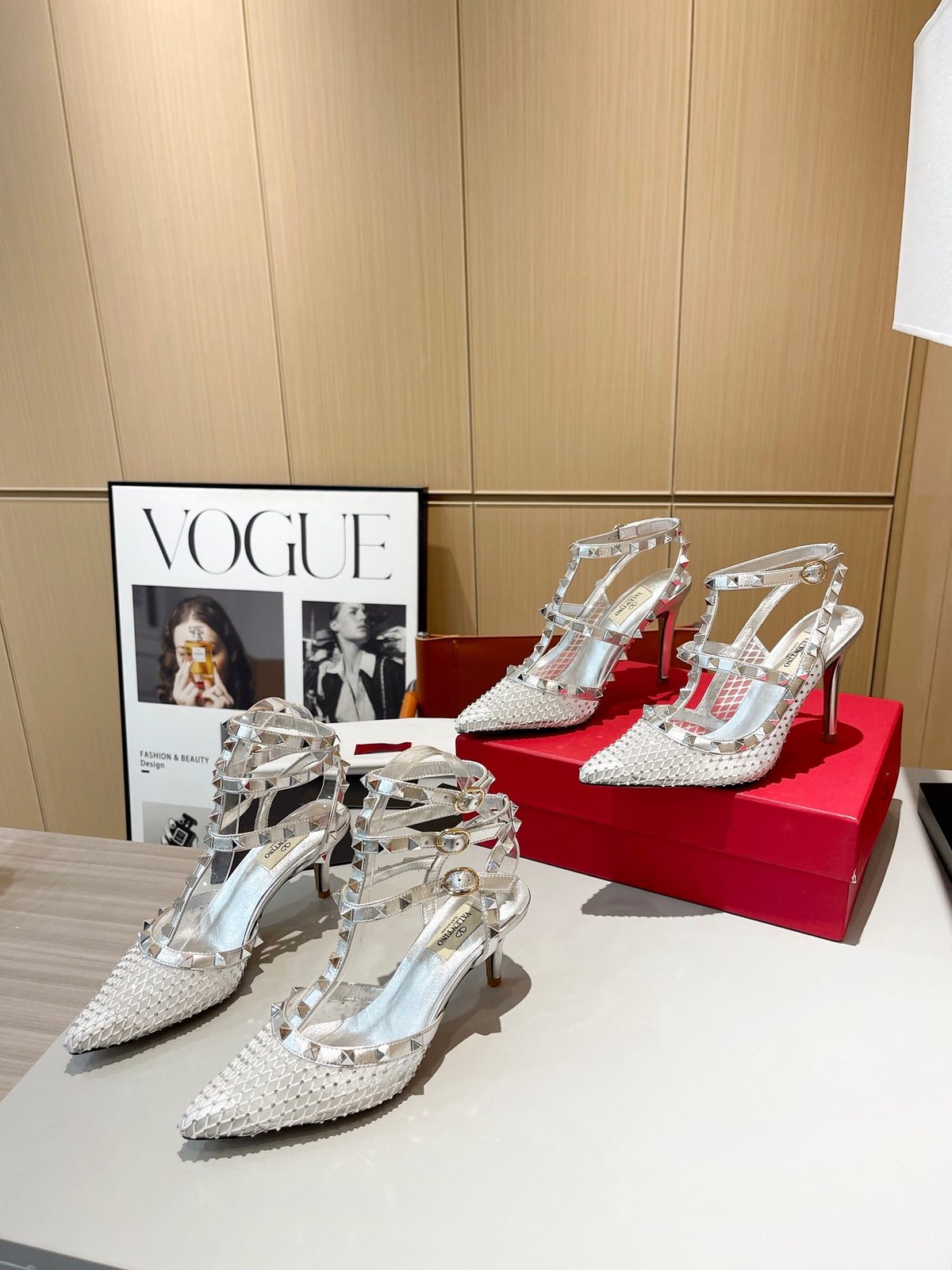 Valentino Rockstud Embellished Pointed Heels