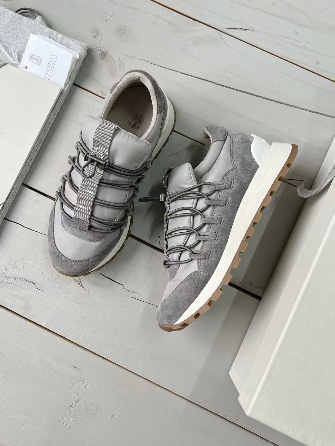Brunello Cucinelli Leather Hiking Sneakers