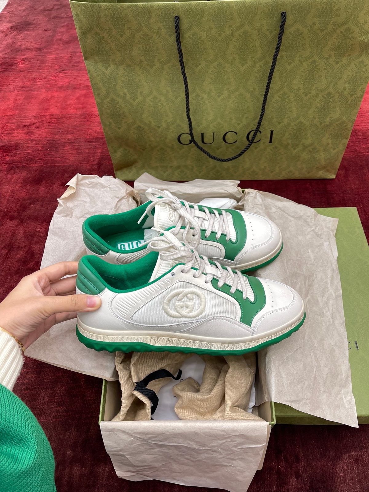 Gucci GG Embossed Leather Sneakers