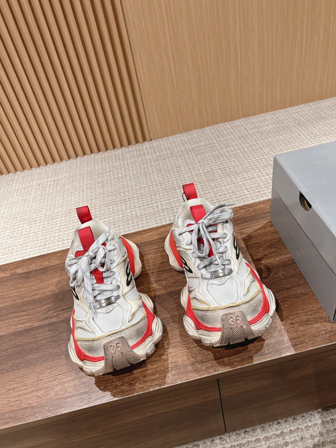 Balenciaga Triple S White Red Sneakers