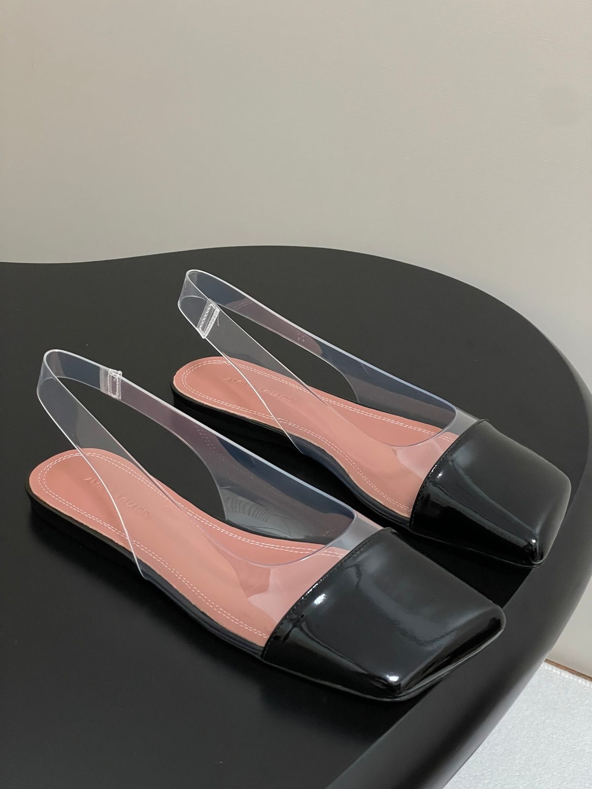 Amiri Clear Slingback Patent Leather Flats