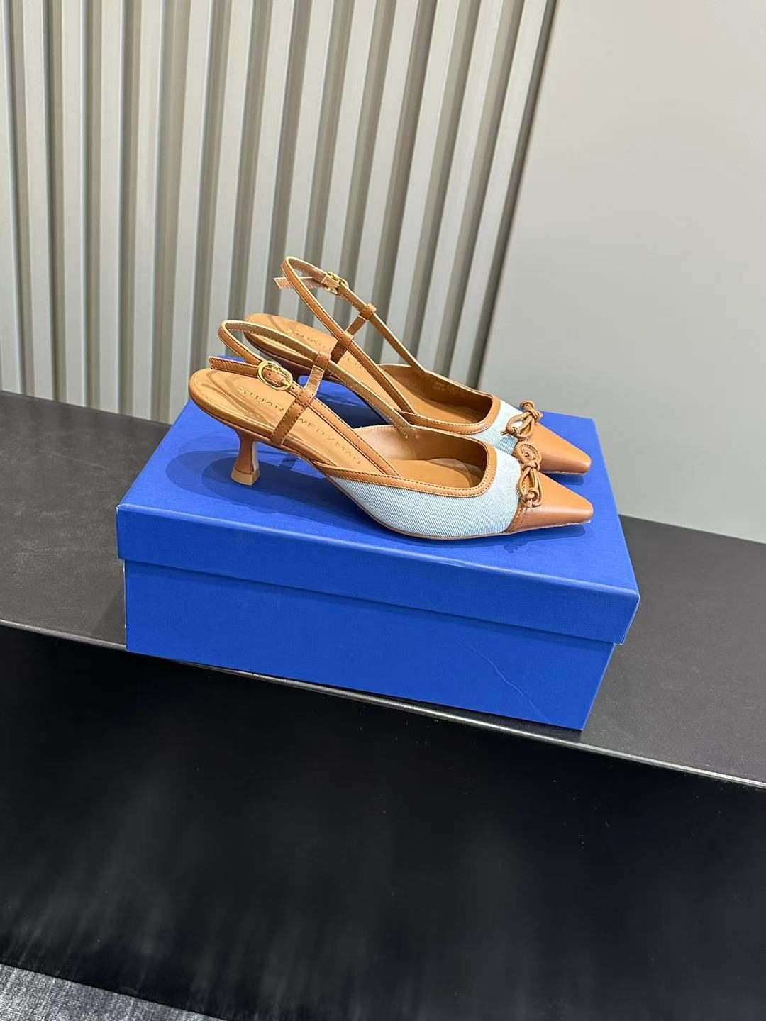 Stuart Weitzman Pointed Toe Slingback Heels