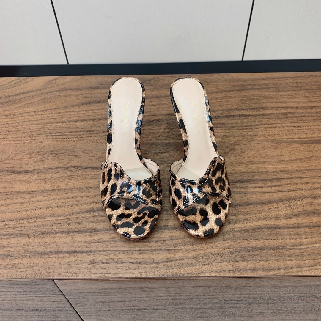 Leopard Print Calf Hair Mule Heels