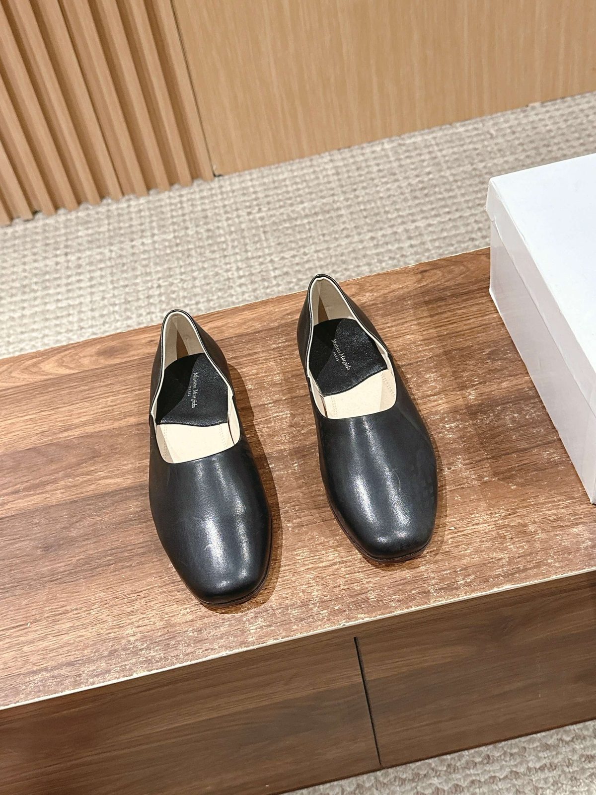 Black Leather Slip-On Loafers