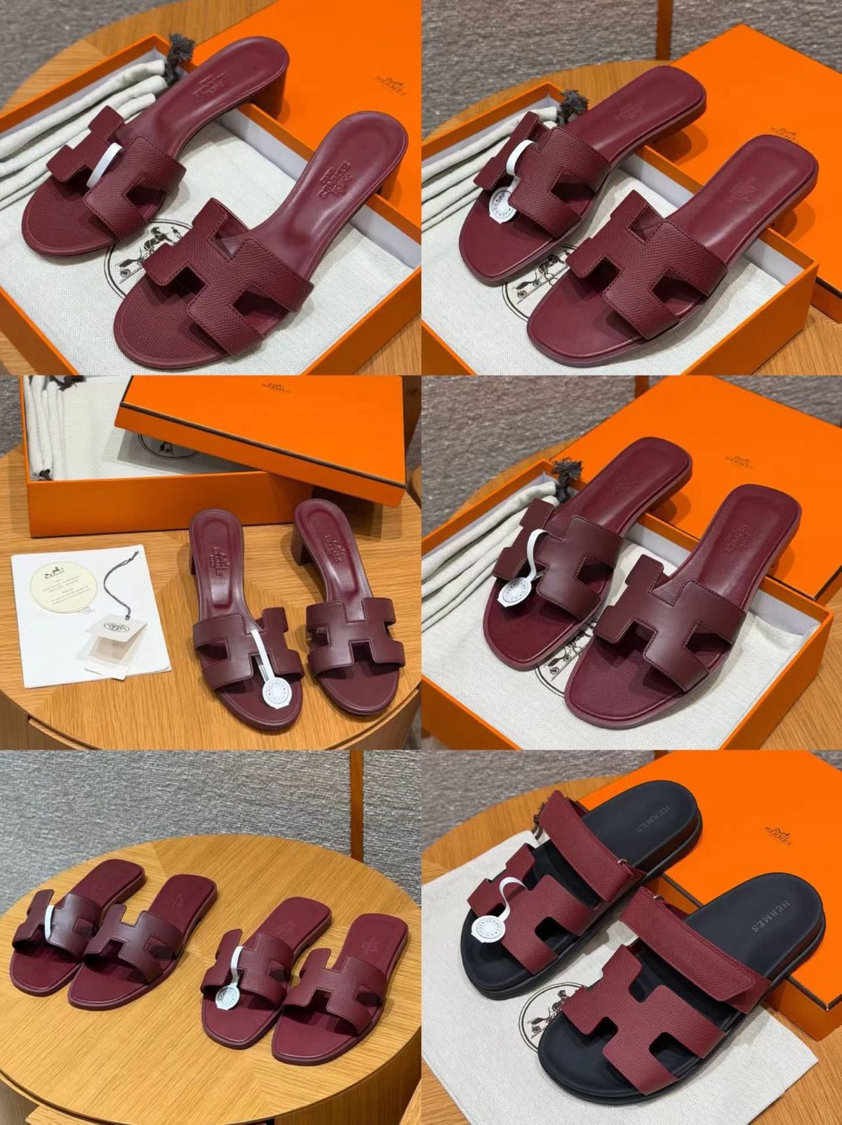 Hermès Oran Suede Slide Sandals