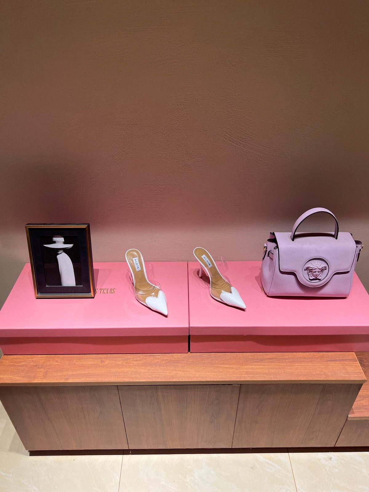 Versace Medusa Leather Mule Heels White