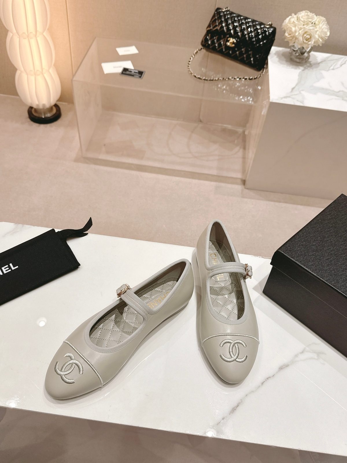 Chanel CC Mary Jane Ballet Flats